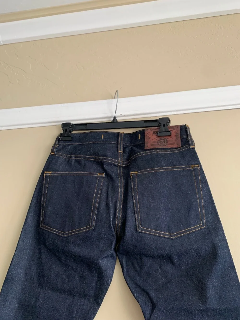 Asbury Park 1888 Skinny Button Fly Jeans Dark Wash Denim Made in USA 28x34